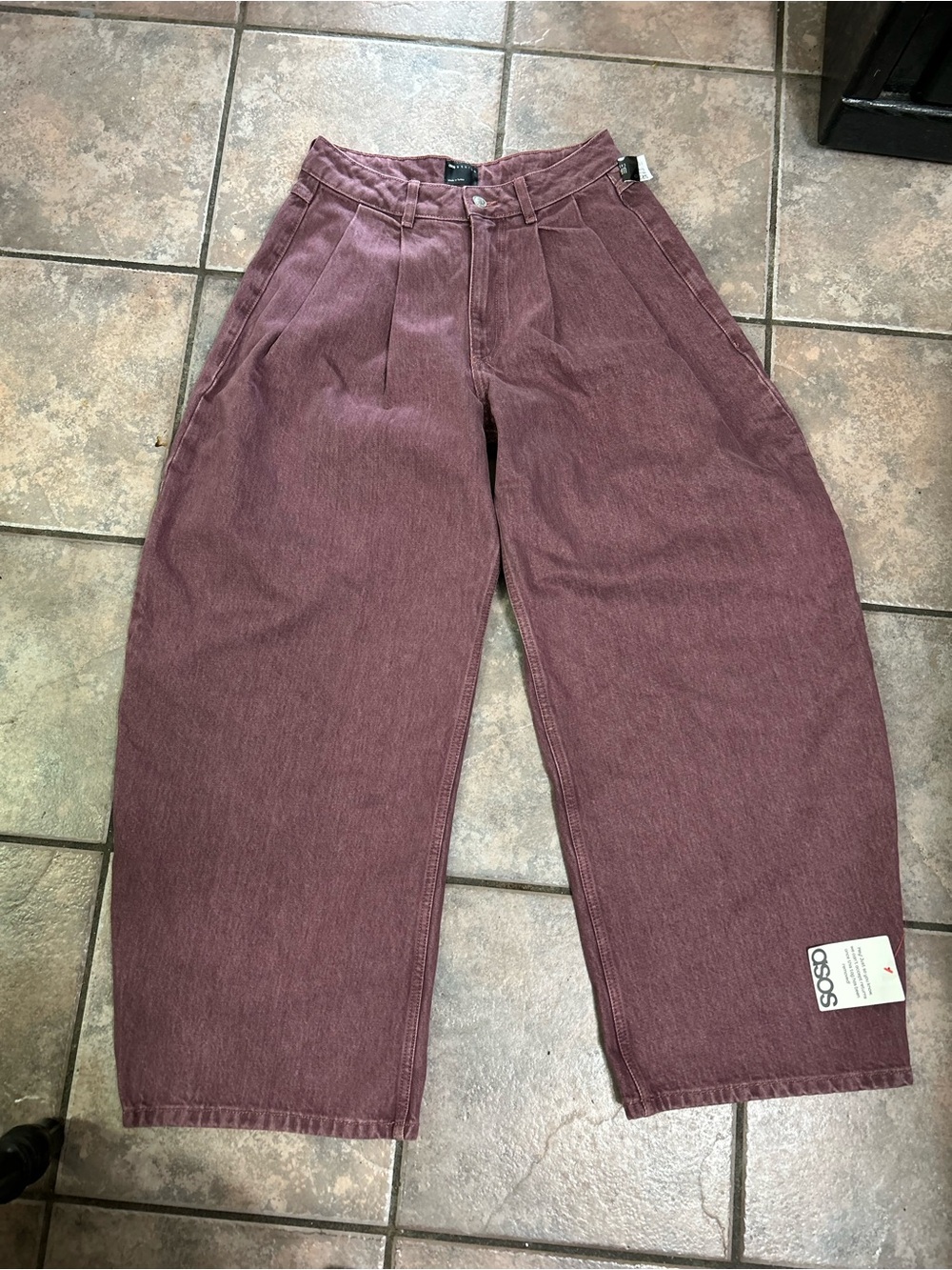 ASOS' Wide Leg Jeans - Mauve